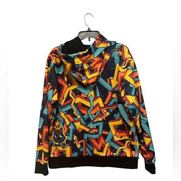 Denis Colorful Geometric Hoodie Size: Large NWOT - Picture 2 of 4
